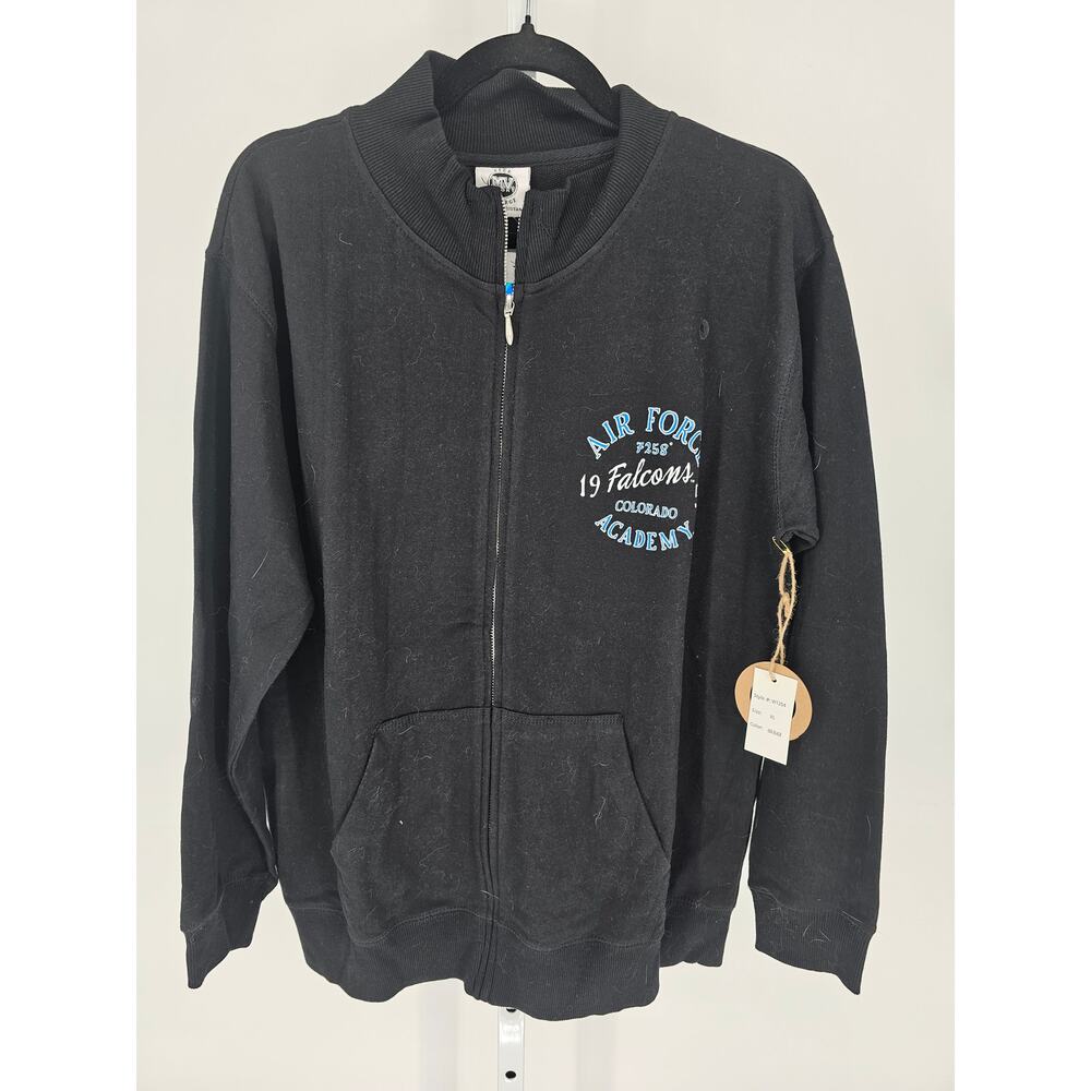 Air Force Academy Falcons Mens Sz XL Full Zip Hoodie Black NEW by MV Sports